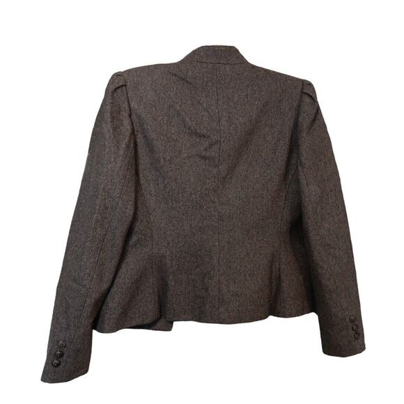 Sasson Paris New York Gray Polyester Wool Open Women's Blazer Jacket Vtg Sz 8/9 - Picture 7 of 10